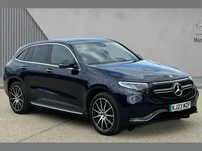 Used Mercedes EQC400 AMG line 300 kW (408 HP) 2023 Cavansite blue metallic SUV