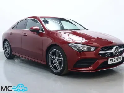 Used Mercedes CLA200 AMG Line Premium 163 HP (119 kW) 2022 Red Coupe