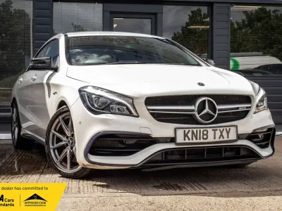 Used Mercedes CLA45 AMG AMG 381 HP (280 kW) 2018 White Coupe