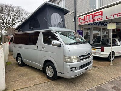 used Toyota HiAce 2.0 petrol auto camper with windows & pop top roof low miles