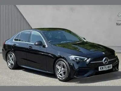 Used Mercedes C200 AMG line 200 HP (147 kW) 2025 Black Sedan