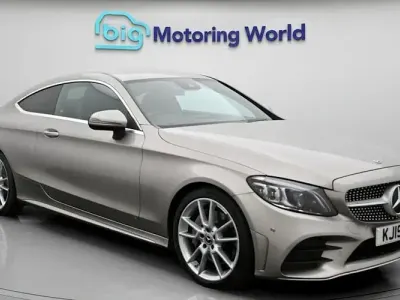 Used Mercedes C300 AMG line 245 HP (180 kW) 2019 Silver Coupe