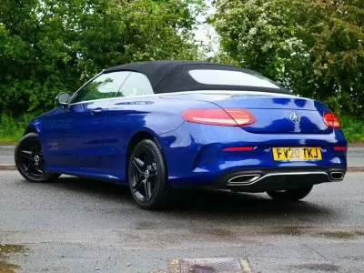 Used Mercedes C200 AMG Line Premium 198 HP (145 kW) 2020 Blue Cabriolet