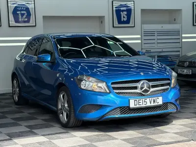 Used Mercedes A180 Sport Edition 109 HP (80 kW) 2015 Blue Hatchback