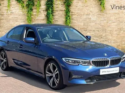 Used BMW 320 Sport Line 184 HP (135 kW) 2021 Blue Sedan