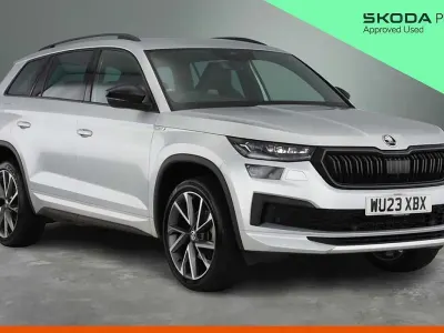 Used Skoda Kodiaq SportLine 150 HP (110 kW) 2023 Brilliant silver metallic SUV