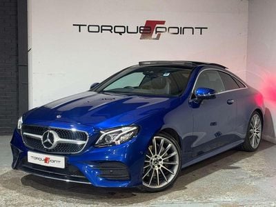 Used Mercedes E220 AMG line 194 HP (142 kW) 2019 Blue Coupe