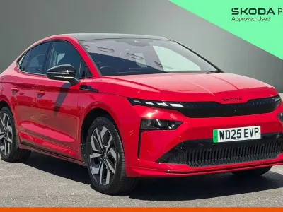 Used Skoda Enyaq iV SportLine 210 kW (286 HP) 2025 Velvet red metallic SUV