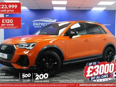 Used Audi Q3 Black Edition 150 HP (110 kW) 2021 Orange SUV