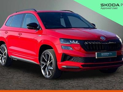Used Skoda Karoq SportLine 110 HP (80 kW) 2023 Velvet red metallic SUV