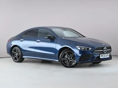 Used Mercedes CLA250e AMG line 2023 Blue Coupe