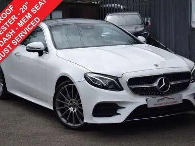 Used Mercedes E220 AMG line 194 HP (142 kW) 2019 White Coupe