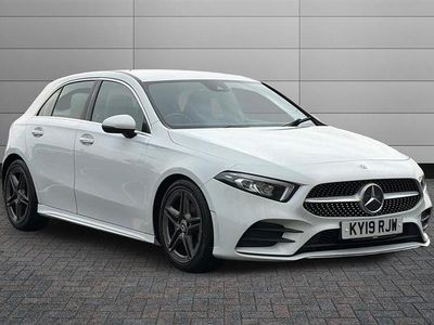 Digital white Used 2019 Mercedes A180 AMG line Hatchback | £13,595 (Fair price)