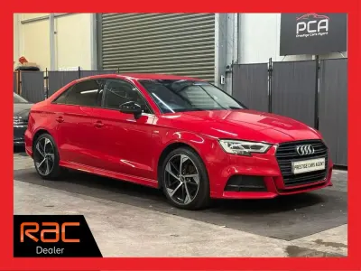Used Audi A3 Black Edition 150 HP (110 kW) 2018 Red Sedan