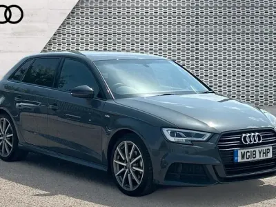 Used Audi A3 Black Edition 150 HP (110 kW) 2018 Grey Sedan