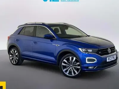 Used VW T-Roc R-line 150 HP (110 kW) 2021 Blue SUV