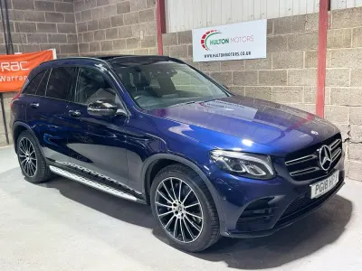 Used Mercedes GLC220 AMG line 170 HP (125 kW) 2018 Blue SUV