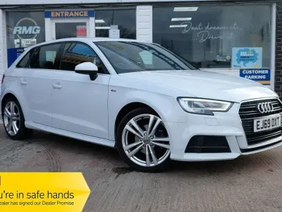Used Audi A3 Sportback S-Line 114 HP (83 kW) 2019 White Hatchback