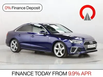 Used Audi A4 S-Line 150 HP (110 kW) 2023 Blue Sedan