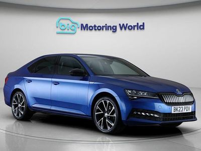 Used Skoda Superb SportlinePlus 218 HP (160 kW) 2023 Blue Hatchback