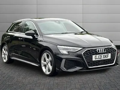 Used Audi A3 S-Line 150 HP (110 kW) 2021 Black Sedan