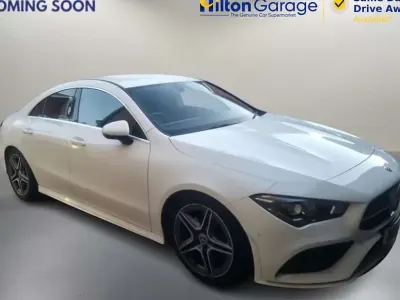 Begagnad Mercedes CLA200 AMG line 163 HK (119 kW) 2020 Vit Sportkupé