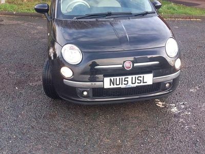Black Used 2015 Fiat 500 Lounge Hatchback | £4,595 (Fair price)