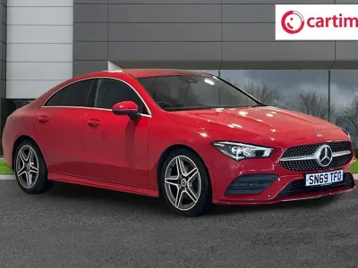 Used Mercedes CLA200 AMG line 163 HP (119 kW) 2019 Red Coupe
