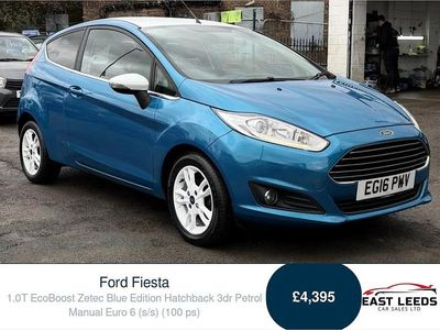 Used Ford Fiesta Zetec 2016 Blue Hatchback