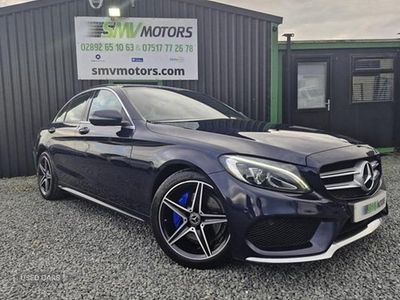 Blue Used 2017 Mercedes C220 AMG line Sedan | £14,495 (Fair price)