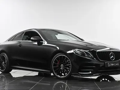 Used Mercedes E300 AMG line 245 HP (180 kW) 2019 Black Coupe