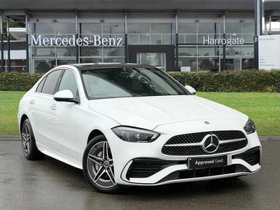 White Used 2024 Mercedes C300e AMG Line Premium Plus Sedan | £37,500 (Fair price)