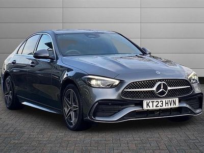 Grey Used 2023 Mercedes C300e AMG line Sedan | £28,690 (Fair price)