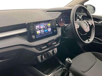 Used Skoda Fabia Colour Edition 79 HP (58 kW) 2023 Race blue metallic black body / magic pearl effect roof Hatchback