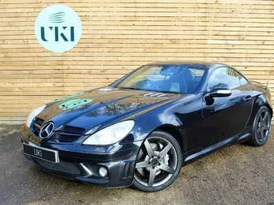 Used Mercedes SLK55 AMG AMG 360 HP (264 kW) 2005 Blue Cabriolet