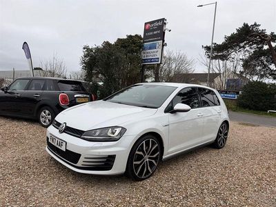 Used VW Golf VII GTD 2017 Oryx white metallic with black leather trim Hatchback
