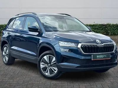 Used Skoda Karoq SE Drive 110 HP (80 kW) 2023 Petrol blue metallic SUV
