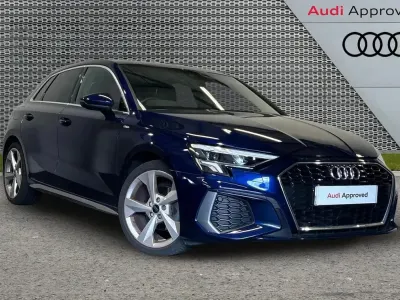 Used Audi A3 S-Line 108 HP (79 kW) 2023 Blue Sedan