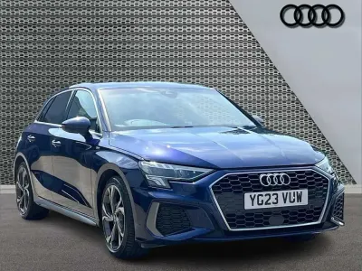 Used Audi A3 S-Line 147 HP (108 kW) 2023 Blue Sedan