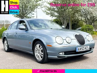 Begagnad Jaguar S-Type SE 201 HK (147 kW) 2003 Blå Sedan