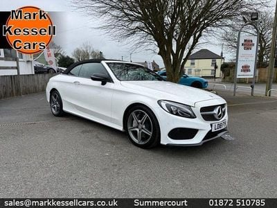 Used Mercedes C250 AMG line 2018 White Cabriolet
