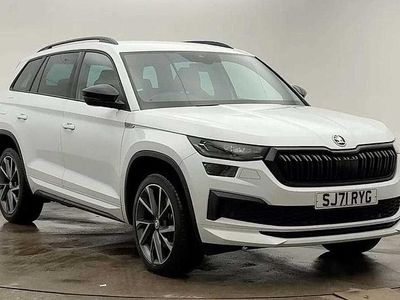 Used Skoda Kodiaq SportLine 150 HP (110 kW) 2022 Moon white metallic SUV