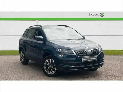 Used Skoda Karoq SE Drive 147 HP (108 kW) 2021 Petrol blue metallic SUV