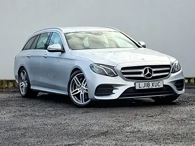 Used Mercedes E220 AMG line 194 HP (142 kW) 2018 Silver Estate