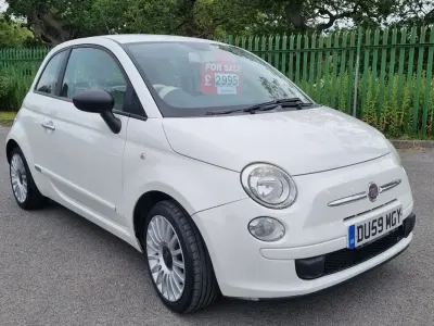 Used Fiat 500 Pop 69 HP (50 kW) 2009 White Cabriolet