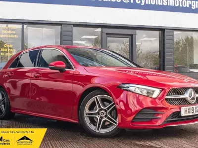 Used Mercedes A180 AMG line 136 HP (100 kW) 2019 Red Hatchback