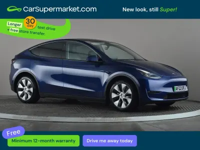 Begagnad Tesla Model Y Long Range AWD 378 kW (514 HK) 2022 Blå SUV