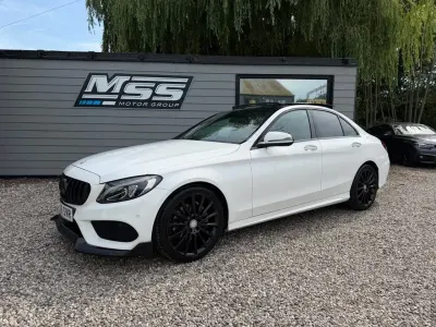 Used Mercedes C220 AMG line 2016 White Sedan