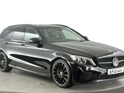 Used Mercedes C200 AMG line 184 HP (135 kW) 2020 Black Estate