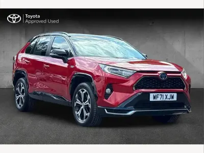 Used Toyota RAV4 Hybrid 302 HP (222 kW) 2021 Scarlet flare with black roof SUV